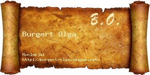 Burgert Olga névjegykártya